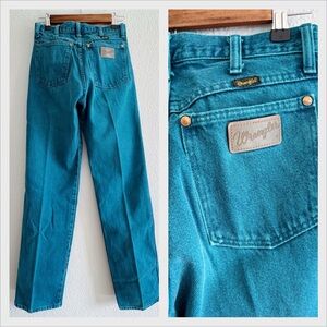 Men’s Wrangler 13MWZ Vintage Teal Cowboy Cut Jeans